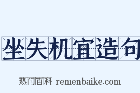 坐失机宜造句是什么意思的图片